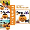 Halloween Pumpkin Plush Toy Sofa Throw Pillowcase Home Decor Bat Spider Rice Ball