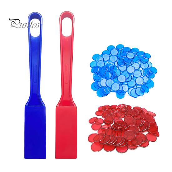 

1 набор магнитных палочек с 200 фишками бинго, разноцветными металлическими кольцами, прозрачными дисками, жетонами, обучающая игра для подсчета и сортировки синий/красный