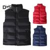 Men Waistcoat Stand Collar Sleeveless Vest Coat with Pockets Zipper Closure Warm Comfortable Down Waistcoat