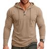 Sudadera con capucha de manga larga ligera para hombre, informal, retro