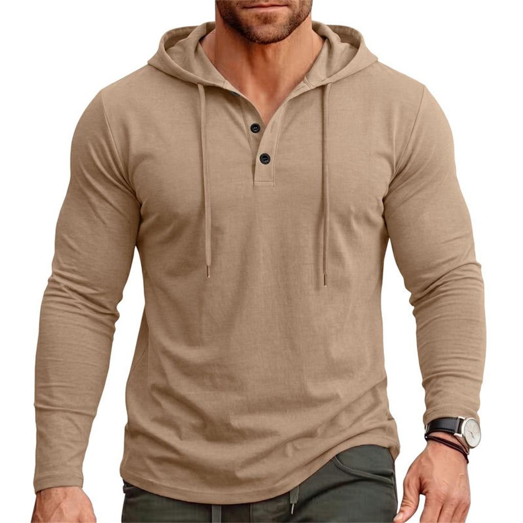 Sudadera con capucha de manga larga ligera para hombre, informal, retro