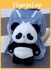 Zaino Peluche Panda per Bambine Morbida Cartella Scolastica a Fumetti con Tasca con Zip