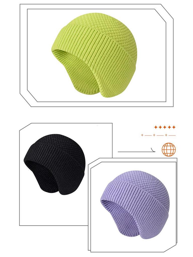 Thick Knit Wool Beanie: Winter Warm, Cold-Proof, Windproof, Ear Protection Hat for Men & Women