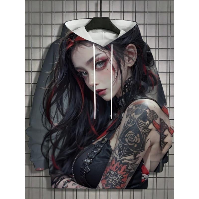 Autumn and Winter Men's Sports Hoodies Unisex 3D Printing HD Anime Girl Printing Hoodies Harajuku Fashion Pullovers
