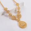 Gifts Gold Color Necklace Earring Set Plated African Bridal Jewelry Sets Dubai Jewelry Sets  Women