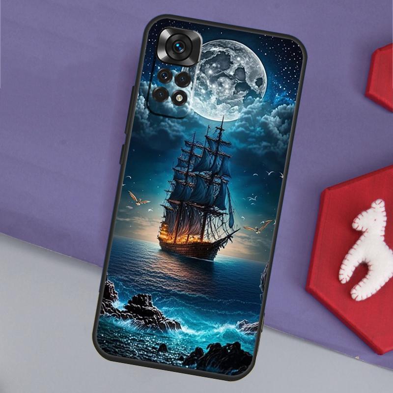Ships Paintings Funda For Xiaomi Redmi Note 14 Pro 13 12 11 9 10 9S 10S 11S 12S Redmi 14C 10C 12C 13C Case