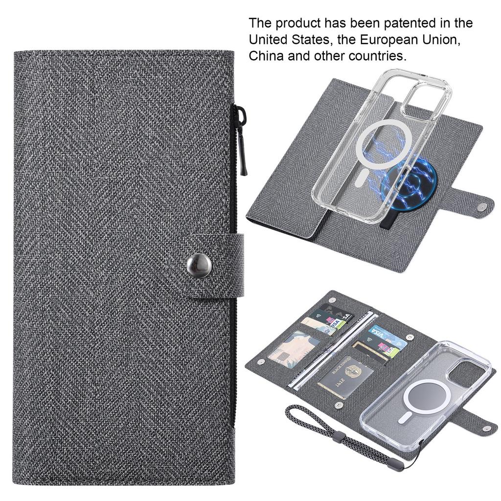 VILI GBS-C Series for iPhone 16 Pro Case Detachable PU Leather Magnetic Phone Cover