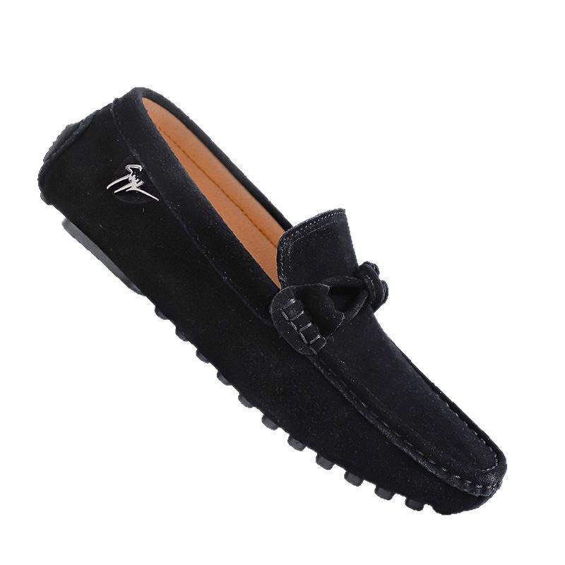 Men's Casual Leather Driving Shoes - Suede Loafers, Large Size Available
