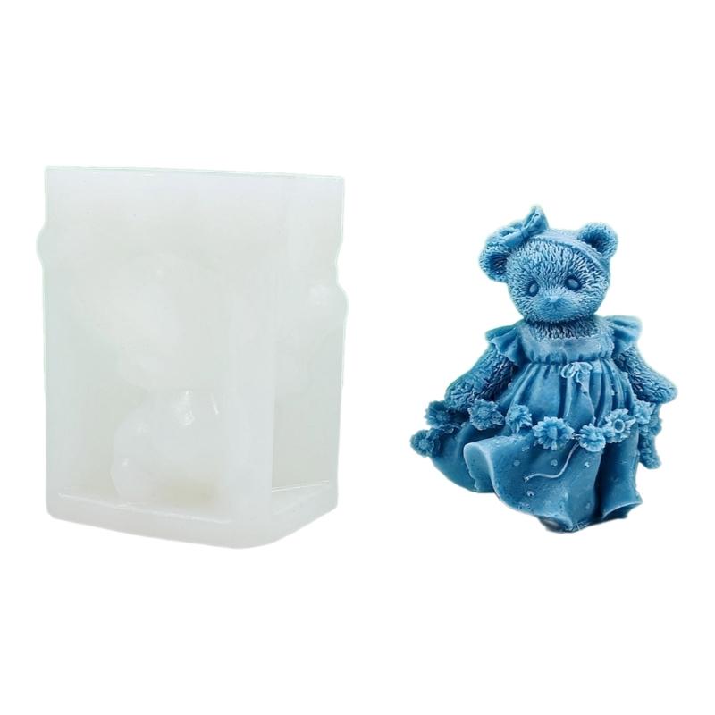 3D Bear Resin Molds Silicone Candle Mold Crystal Epoxy Casting Mold Jewelry Making Pendant Onament Craft Mould Handmade