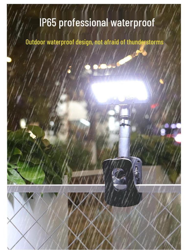 Solar Clip-on Outdoor Courtyard & Villa Wall Lamp for Park and Lawn Lighting