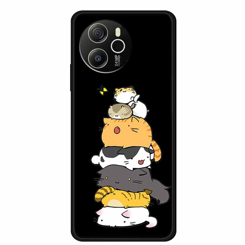 Coque For Blackview Shark 8 Case Cute Cartoon Black Silicone Soft Phone Cases For Blackview Shark 8 Back Cover Case Shark8 Funda