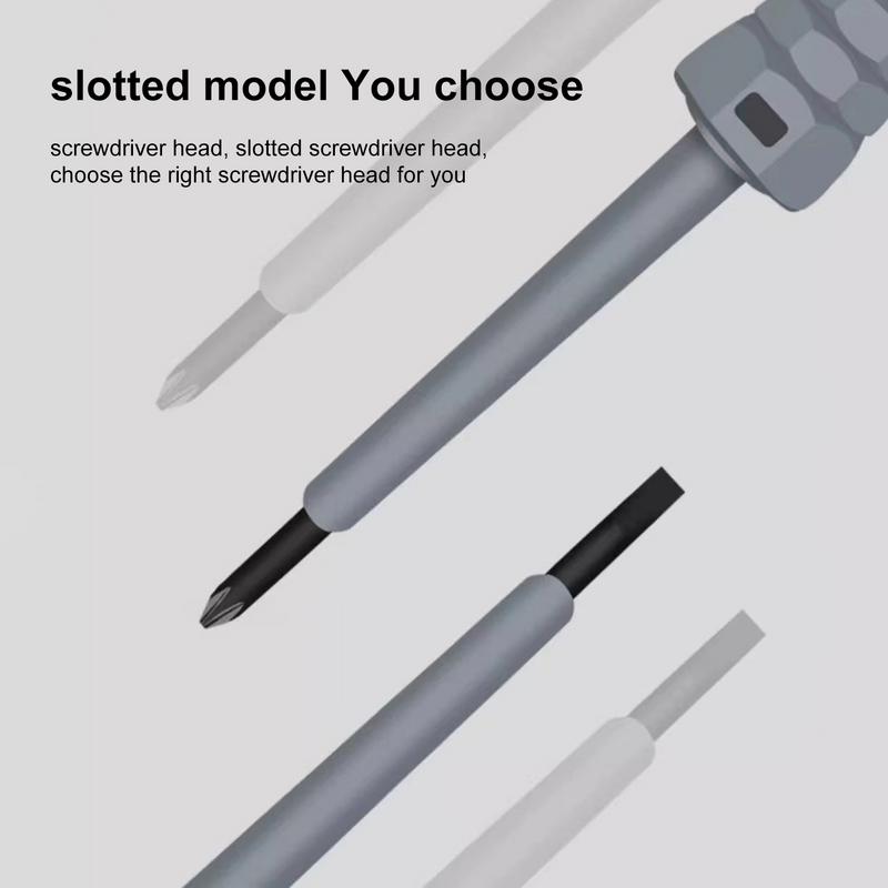 Voltage Tester Screwdriver Live Wire Electrician Tester Magnetic Tester Screwdriver 24V-250V Voltage Detector for AC/DC Circuit