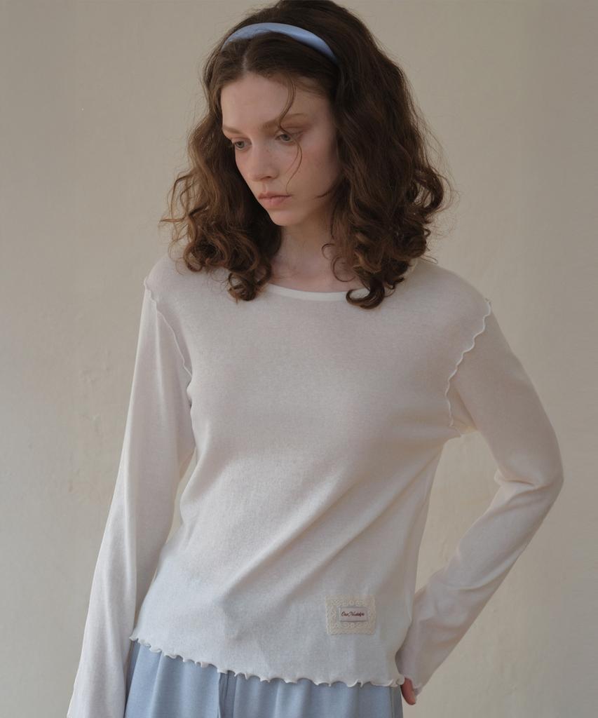 Aueonoseuteljia Lisse Merrow T-Shirt_Ivory(O26Tp01)