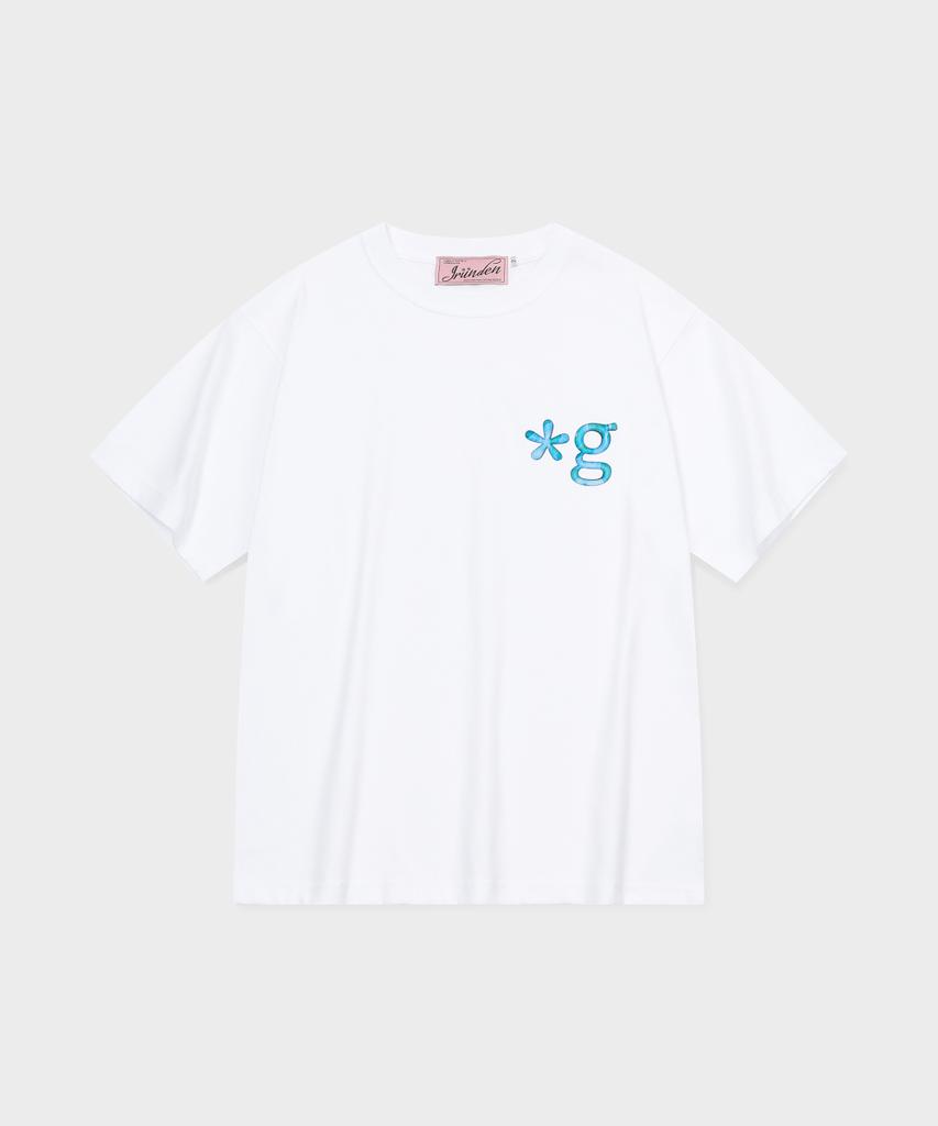 Geulleondeun Turquoise Logo T-Shirt (White)