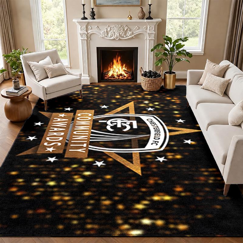 Chesterfield F.C Carpet Door Mat for Living Room or Bedroom Protective Mat Under Chair Office Decoration Christmas Gift Birthday Present