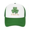 Summer Outdoor St Patricks Day Mesh Baseball Caps Men Women  Adjustable Foam Trucker Hats For Casual Wear