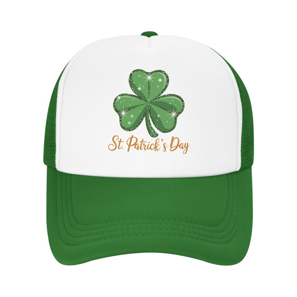 Happy Saint Patricks Day  Outfits Mesh Trucker Hat Summer Breathable  Meshback Sun Caps Trendy Adjustbale