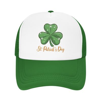Summer Outdoor St Patricks Day Mesh Baseball Caps Men Women  Adjustable Foam Trucker Hats For Casual Wear