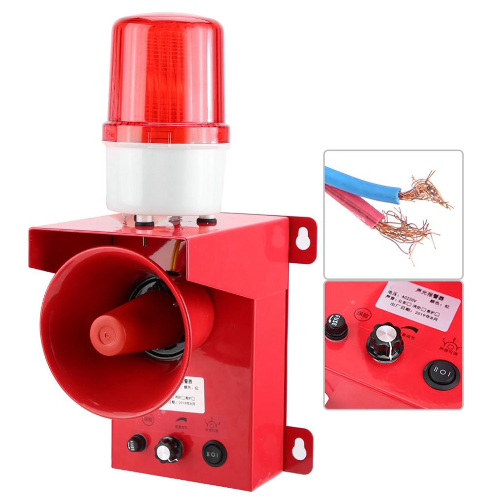 Wasserdichte Industrie Sicherheits Ton- und Licht-Sirene Warn Sprachalarm Hupe Summer