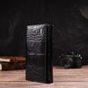 Interesting Unisex Purse Made of Genuine Textured Leather CANPELLINI 21853 Black