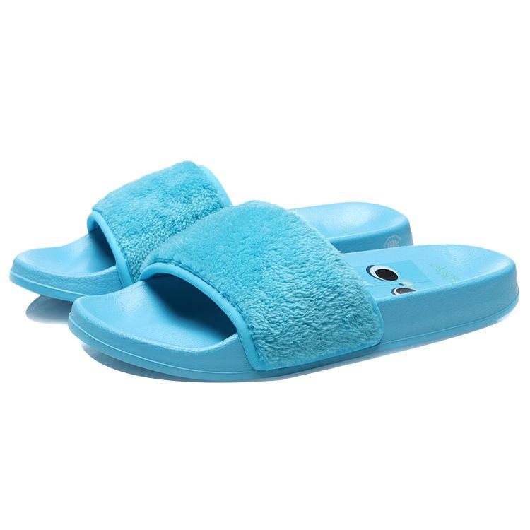 Sandales Sliders Mode Disney X Li Ning Semelle en Caoutchouc Chaussures Femme Bleu ABTR008-2