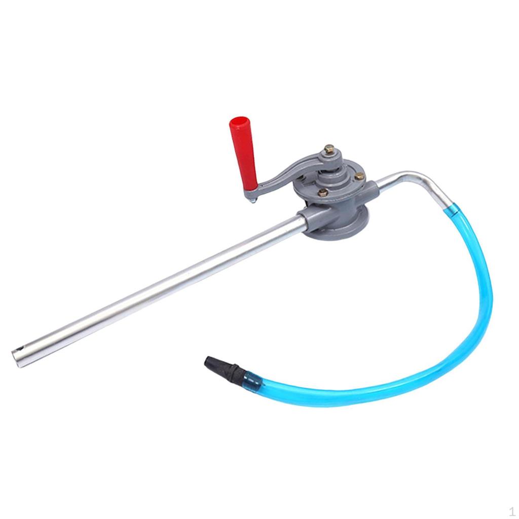 Crank-Driven Oil Transfer Pump for Drum Use with Strainer Included