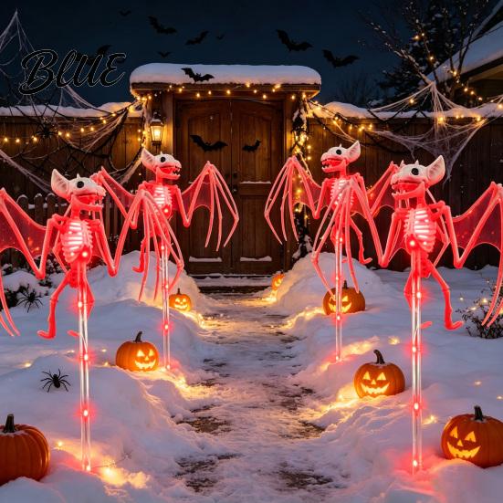 Spooky Pathway Lights for Halloween Solar Skeleton Yard Stake Light