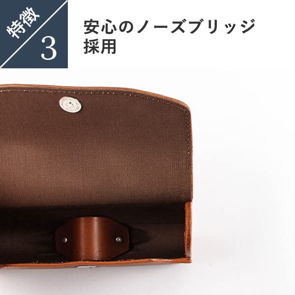 Boosters Minerva Box Hard Eyeglass Case, Genuine Leather, Stylish, Large Size, Sunglasses Case, Reading Glasses Case, Navy