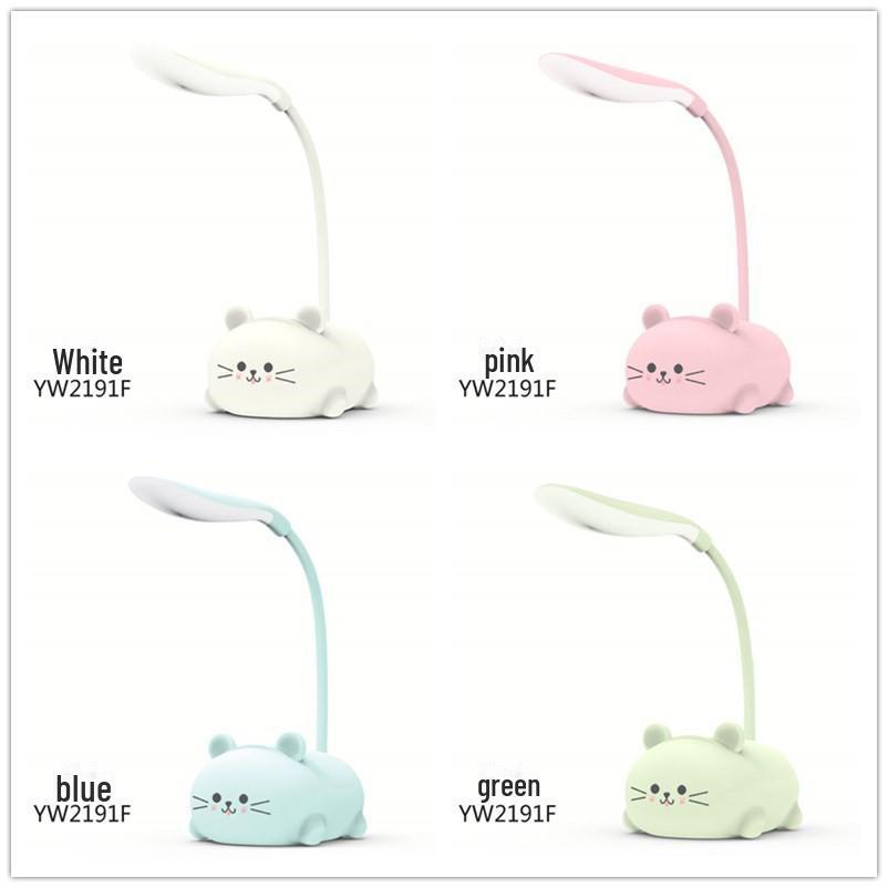 Bear Cartoon Study Lamp: Creative USB-Charged Night Light for Children's Bedroom or Bedside
