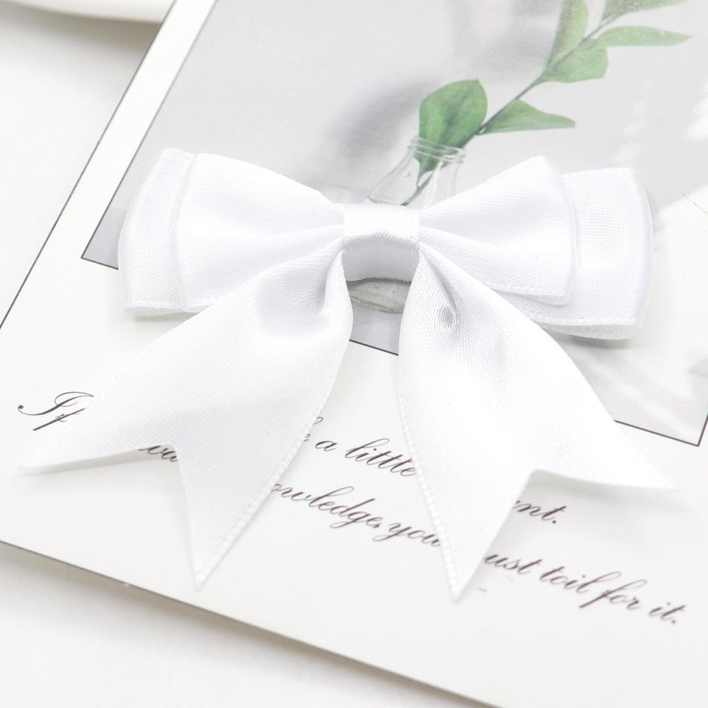 2,5 cm Polyester mit Schwalbenschwanz-Wickelbund Schleife DIY Handgefertigte Blume