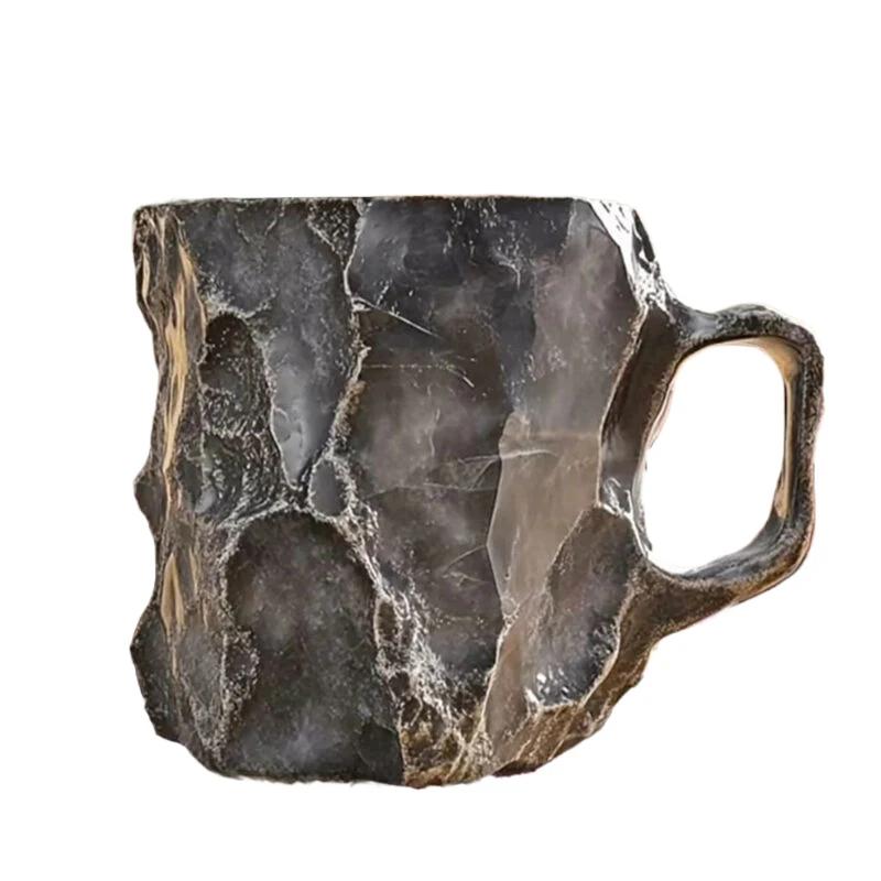 Cănă de cafea nouă din cristal mineral, elegantă, de lux, cană de cafea din cristal mineral colorat, cană de cafea translucidă, cadouri