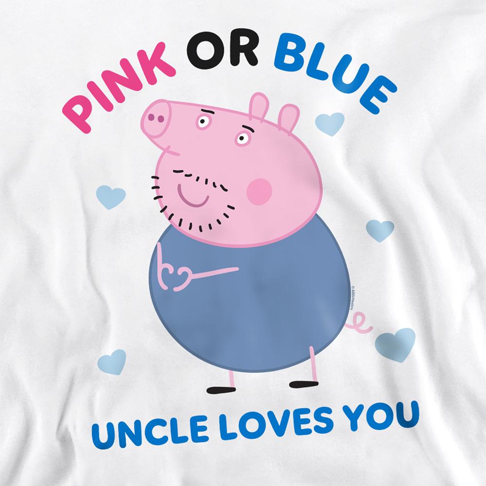 Peppa Pig Unisex Adult Pink Or Blue Uncle Pig Loves You Sweatshirt