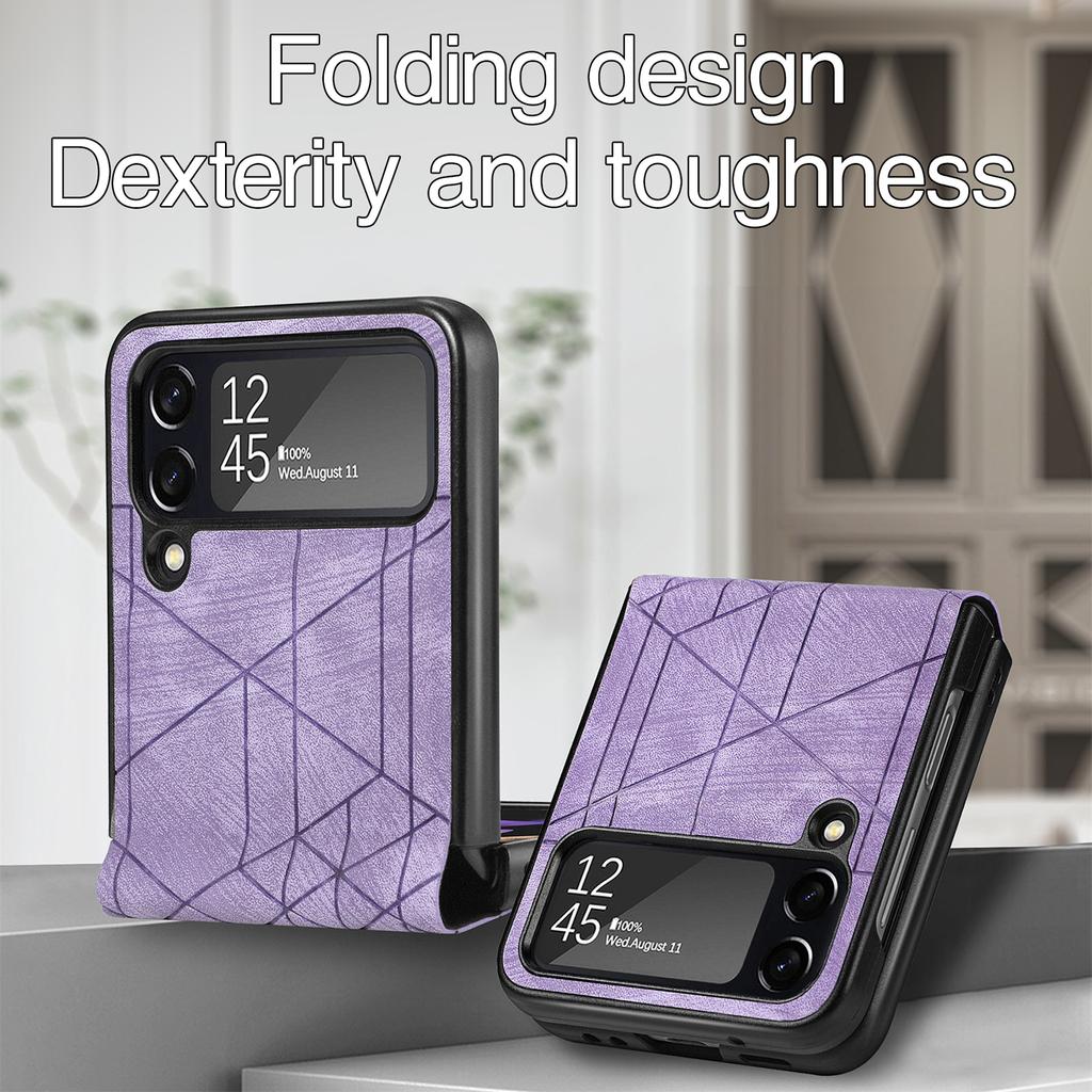 Do Samsung Z Flip 4 5g antypoślizgowe składane skórzane etui do Samsung Galaxy Z Flip4 Flip 4 Zflip4 torba na telefon chroniąca przed upadkiem