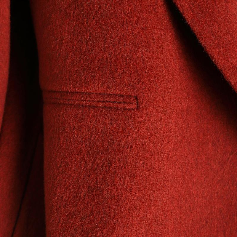 Double-sided cashmere coat long over the knee loose high-end wool woolen coat new for autumn and winter