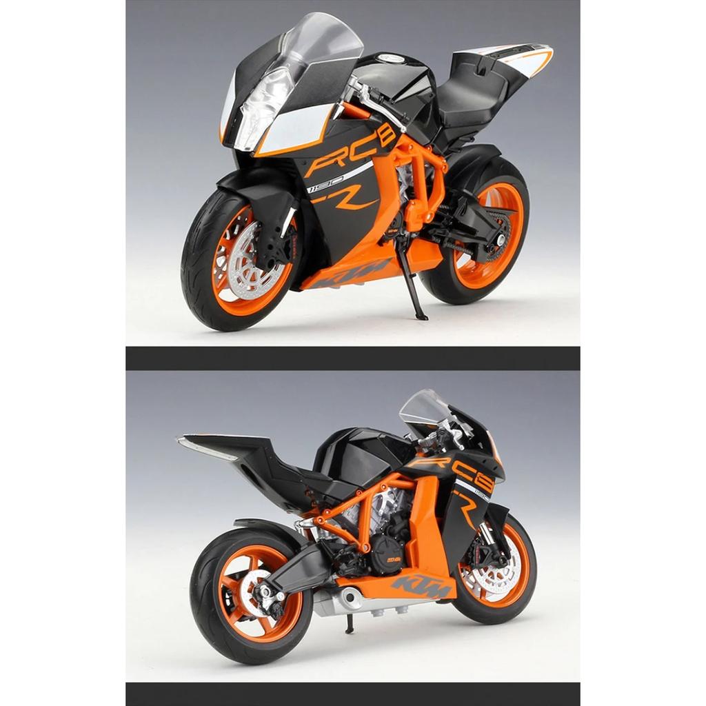Welly 1/10 KTM 1190 RC8 R Alloy Racing Motorcycle Model Metal Street Cross-country Sports Motorcycle Model Simulation Kids Gifts