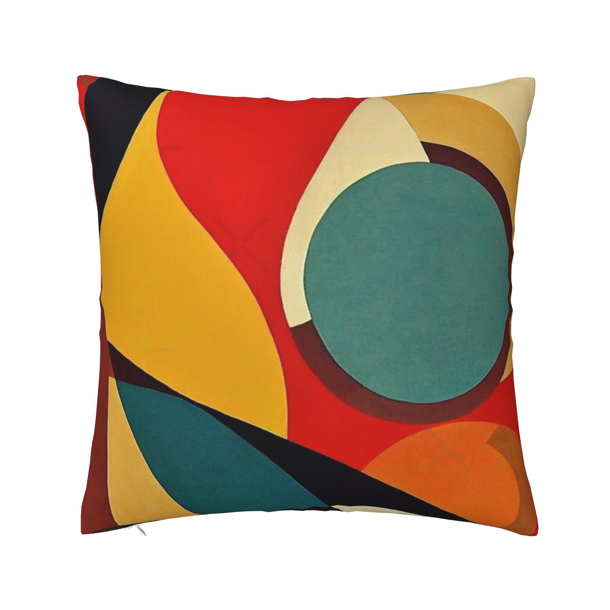 Modern Abstract Cushion Cover Colorful Geometric Shapes Pillowcase MidCentury Art Sofa Throw Pillow 40x40 cm