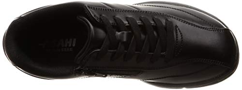 Asahi Lightweight Zipper Walking Shoes, M512, Black, Size 25.5 cm, 4E