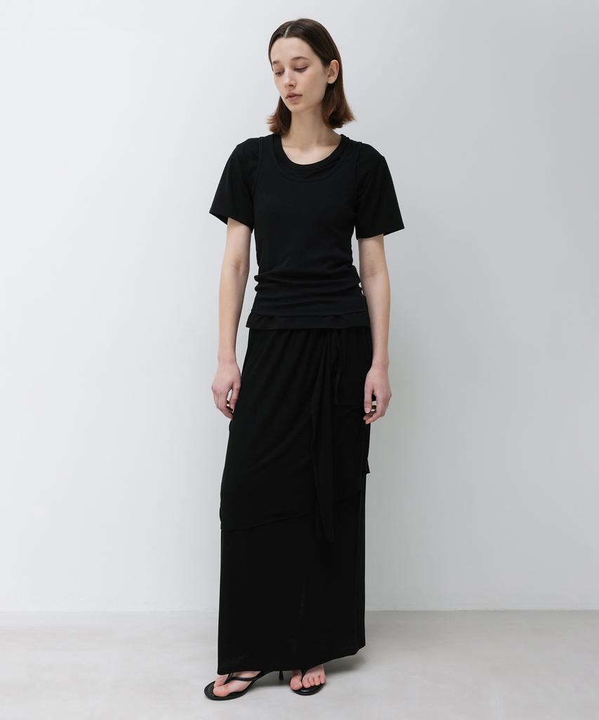 INSILENCE WOMEN W Supima Cotton U-Neck T-Shirt Black