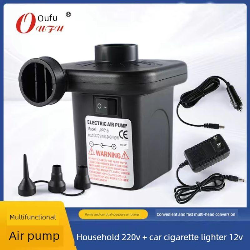 Car-Mounted Air Pump, Electric Air Pump, Household Inflator, Vacuum Compression Bag Air Extractor, Dual-Purpose Pump with High Suction Power Standard Home Use 220V + Car 12V Dual-Purpose Pump