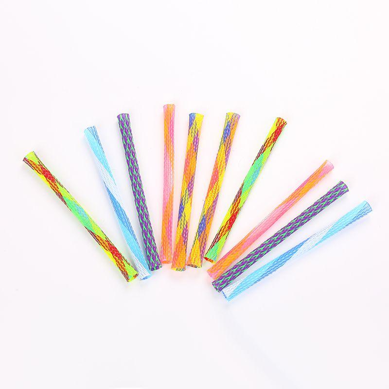 

5 Pack Cat Toy Bounce Telescopic Net Tube with Feather Cat Teaser Self-Hi Multi-Shape Pet Supplies Small size length 13cm5 pack