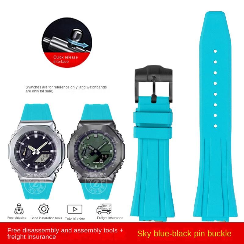 For Casio G-SHOCK GA-2100 GA-2110 Soft Rubber Watchband GM-5600 GA2100 GM2110 Quick Release Silicone Watch Strap Men's Bracelet