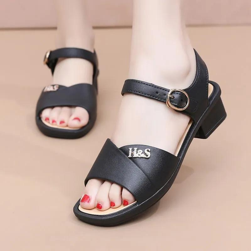 sandalias women fashion white peep toe high quality spring & summer sandal shoes lady cool black rubber anti skid shoes ab547