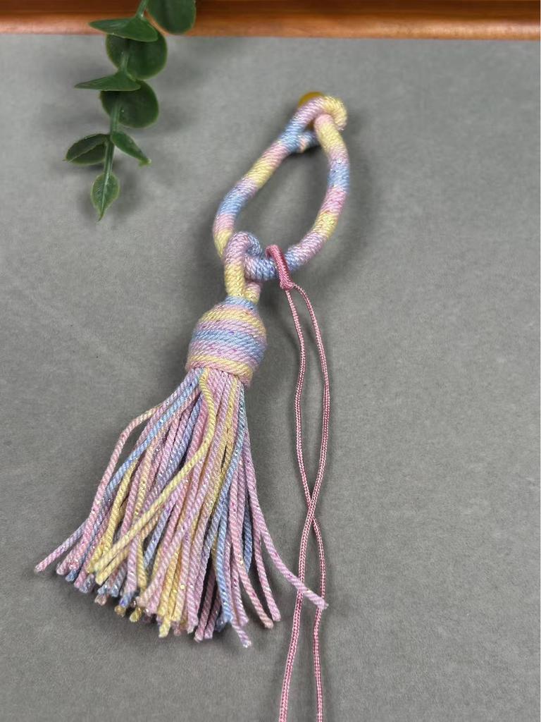 Premium Starry Sky Cotton Tassel Lanyard Phone Charm - Trendy and Stylish