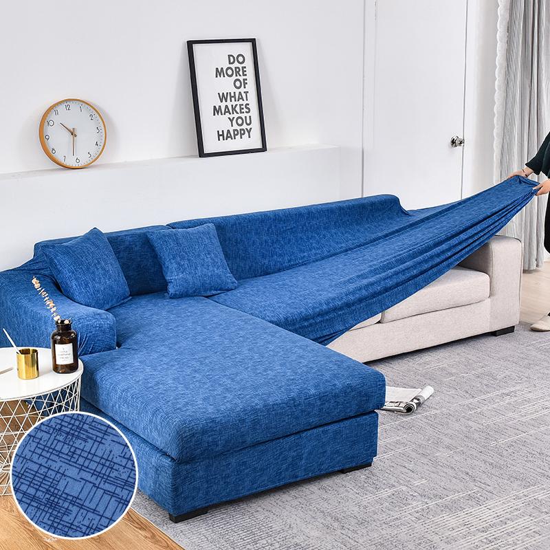 

Текстурные чехлы для дивана для секционного дивана, моющиеся эластичные чехлы для дивана, чехлы для дивана L-образной формы, противоскользящий защитный чехол для мебели, 1 шт. Large(190-230cm)1pc