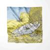 Luxury Brand Women Fashion Oil Painting Scarf  Silk Shawls Scarves Summer Lady Bandanas Foulard Hijab Scarfs For Ladies