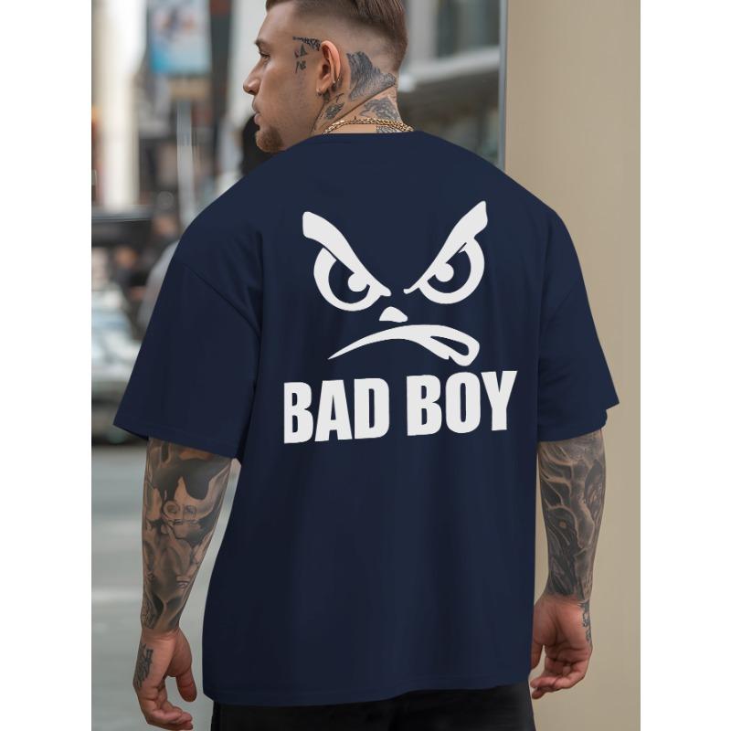 European Size BAD for Man Summer Outdoor Sports and Casual Large-size Short-sleeved T-shirts, Men's Trendy Fashion Prints, Loose Base Shirts
