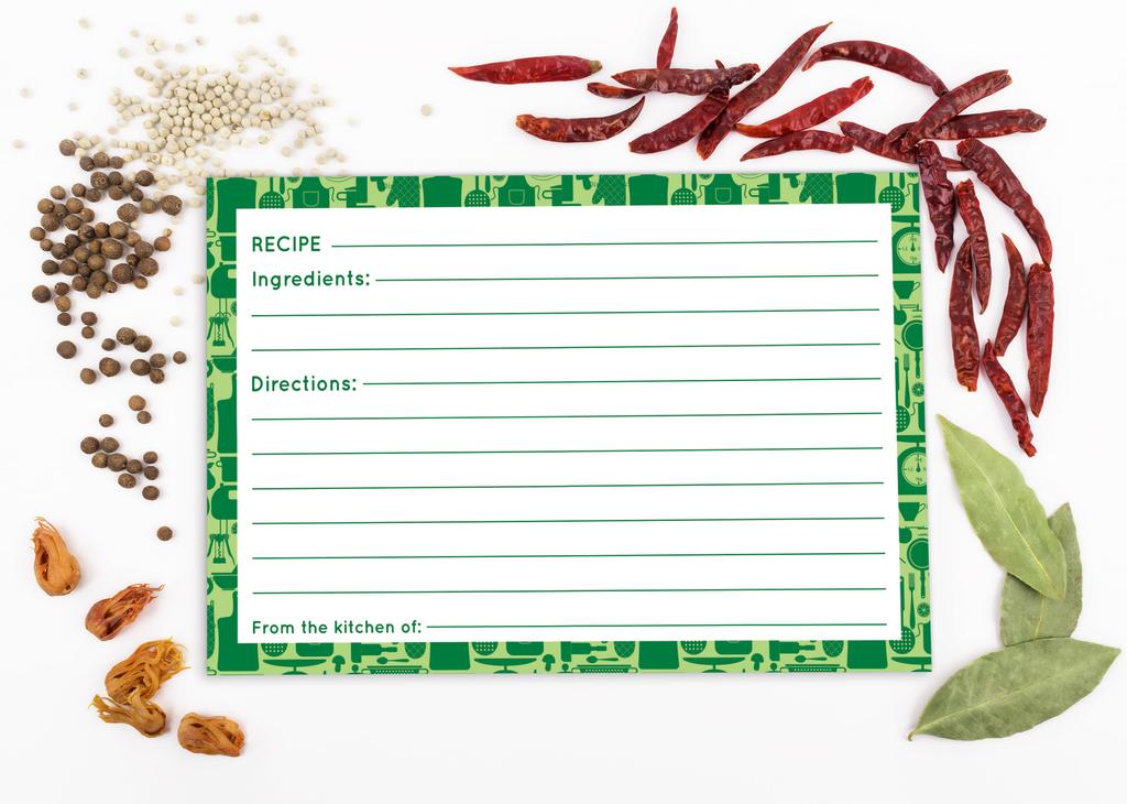 Inkdotpot Recipe Card 6x4 inch Single-Sided Recipe Design Cards Border Recipe Cards Wedding-Bridal Shower-Baby Shower- Pack of