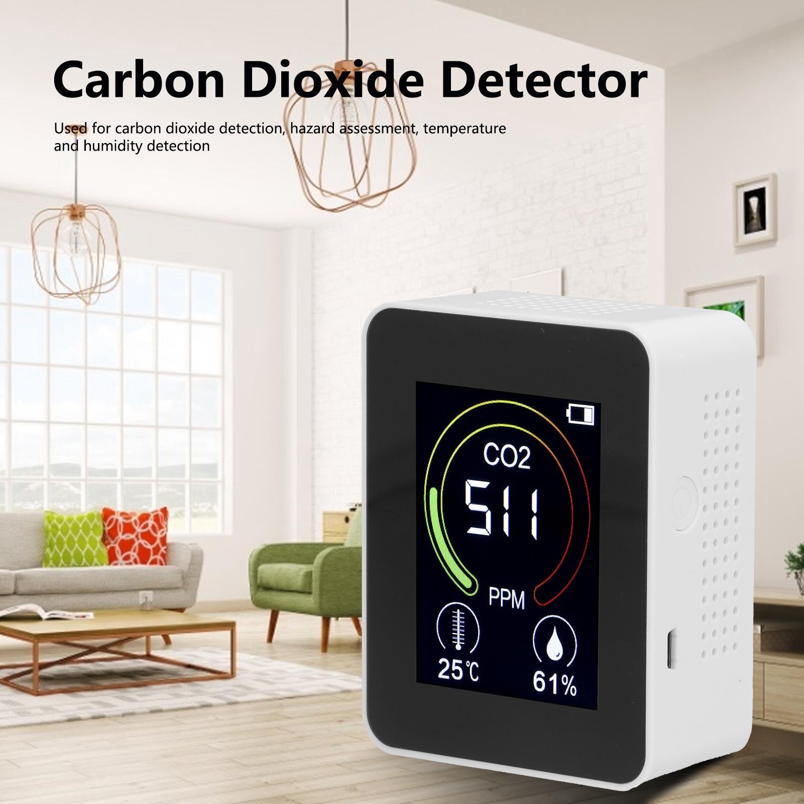 

ZNAZ2CO1 3 in 1 Smart Carbon Dioxide Detector Multifunctional Infrared Quality Monitor(White )