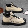 Fashion High Quality Causal Shoes For Men Leather Sneakers High Top Shoes Man Thick Sole Sneakers Driving Comfortable Men Hiking Shoes