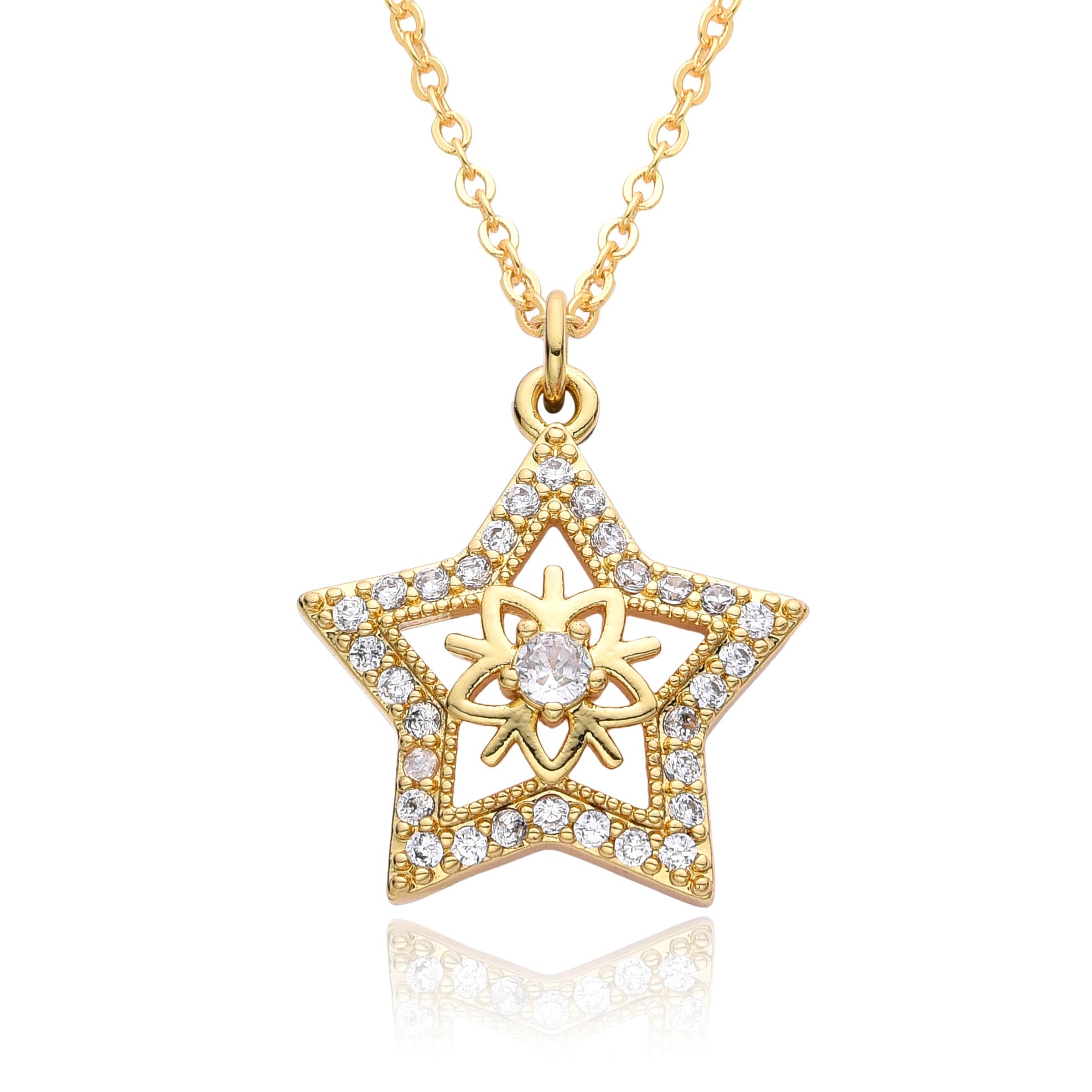 

Gold Plated Star of David Hollow Charms for Necklace Starfish Star Pendant for Bracelets DIY Jewelry Making Gift for Women men
